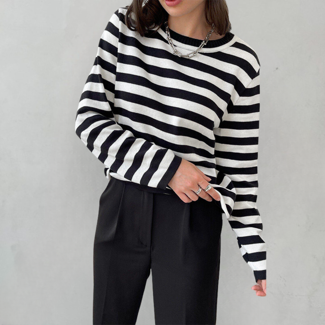 Sweatshirt à rayures pour femmes