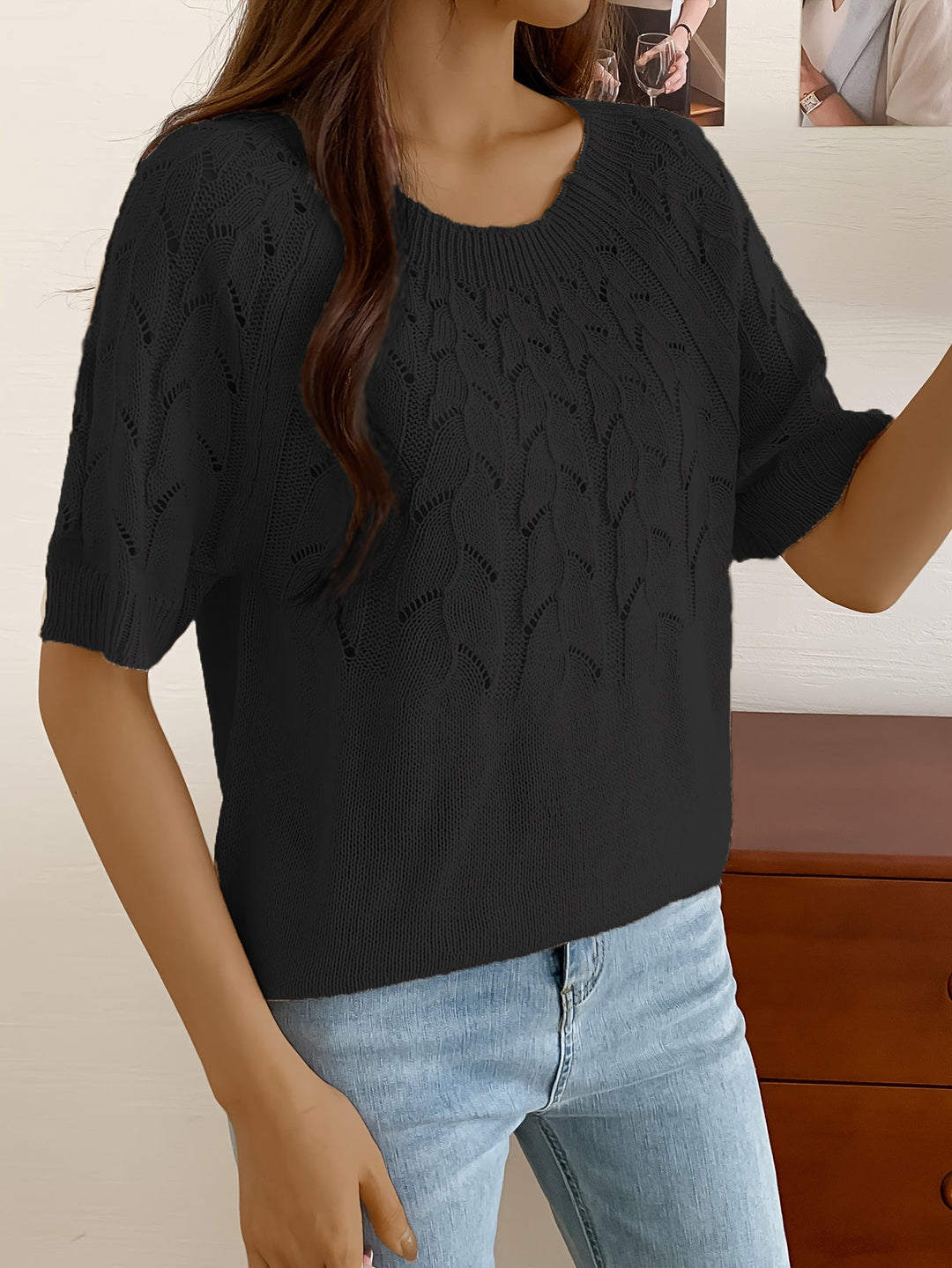 Haut en maille ajourée Chic