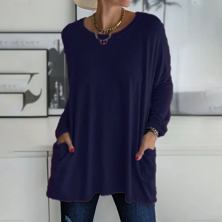 Pull à col rond oversize décontracté