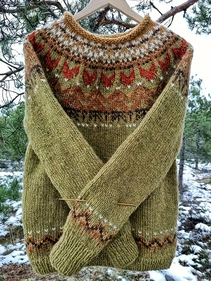 Pull traditionnel islandais en maille Lopapeysa
