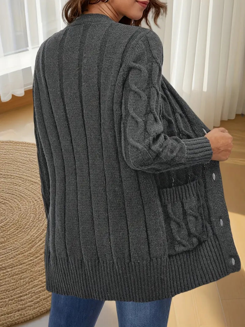 Cardigan élégant à col V pour femme