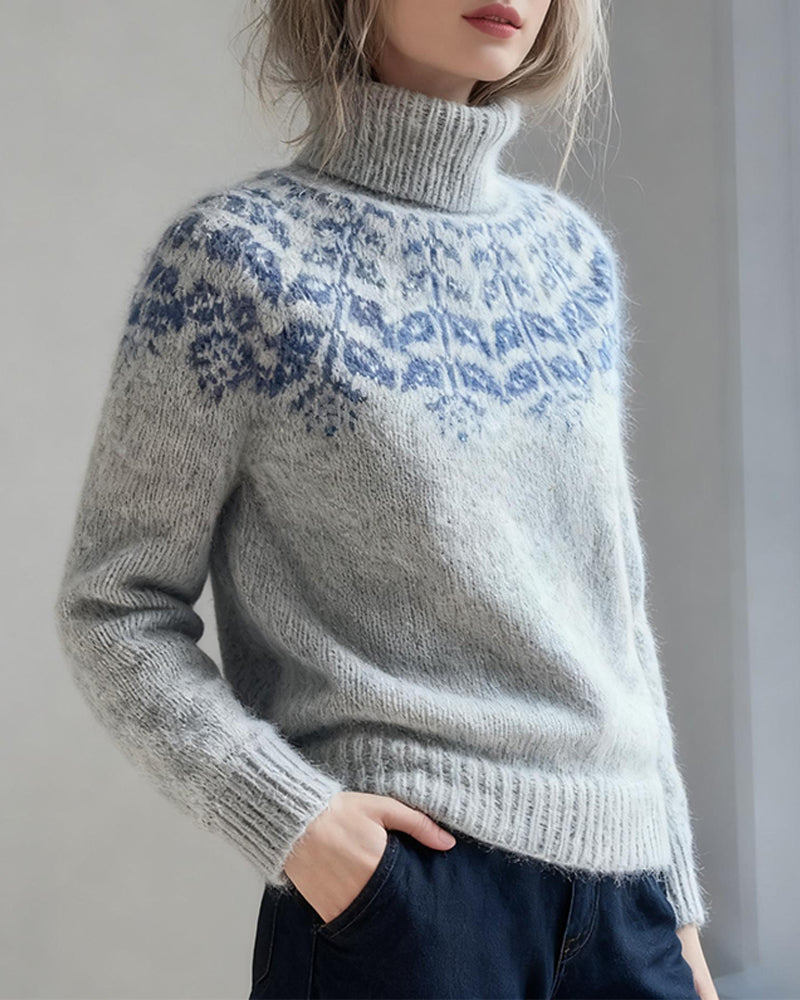 Pull à col roulé décontracté et tendance