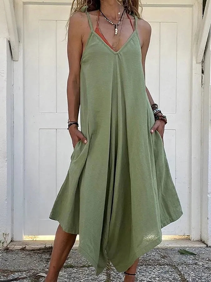 Robe à bretelles de vacances pour femmes