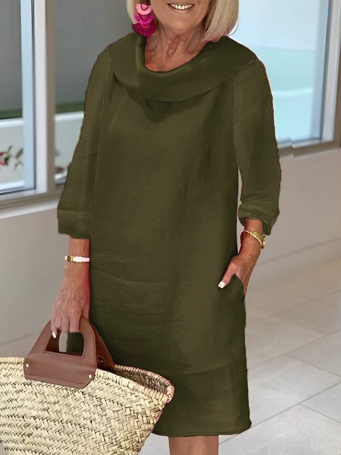 Robe Midi Fluide Inked Print