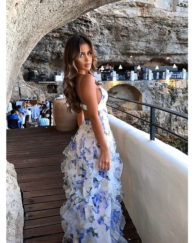 Robe élégante à ourlet volanté Flowy