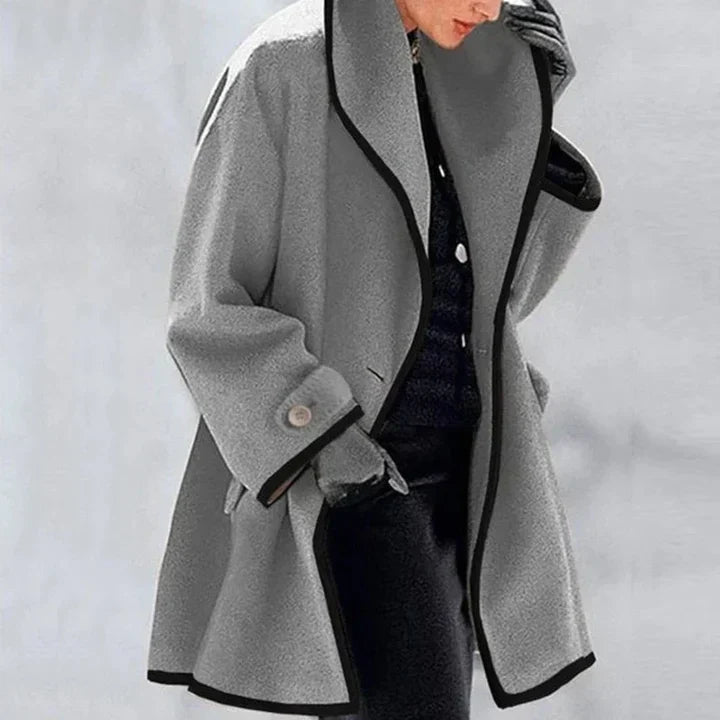 Manteau élégant en laine à double boutonnage