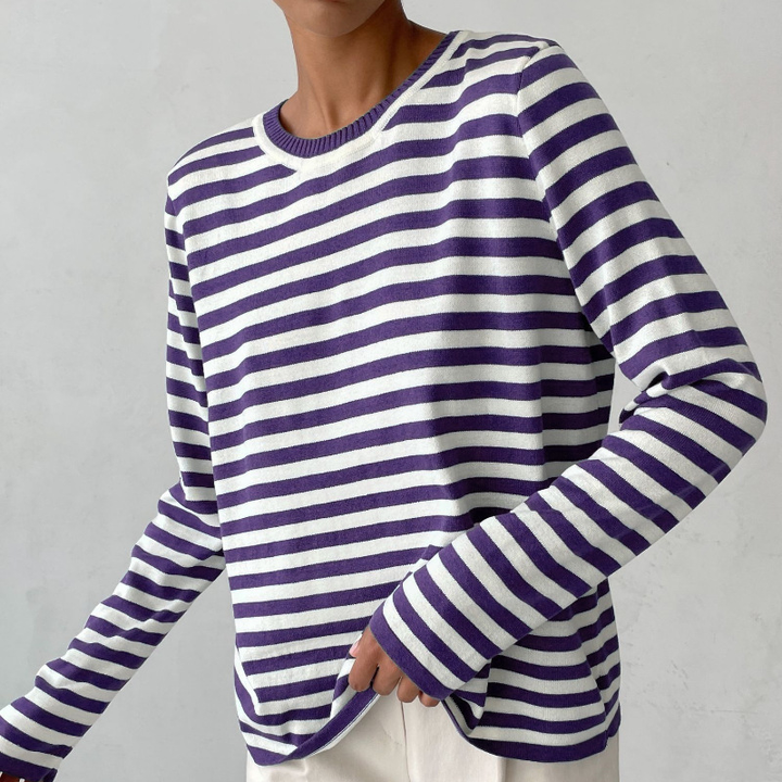 Sweatshirt à rayures pour femmes