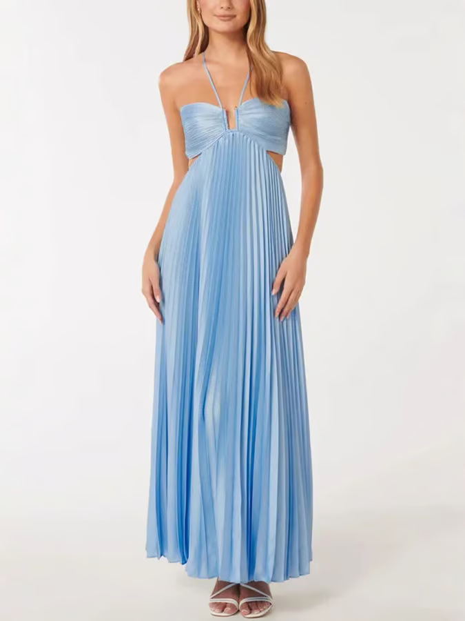 Robe longue Summer Glow à col licou