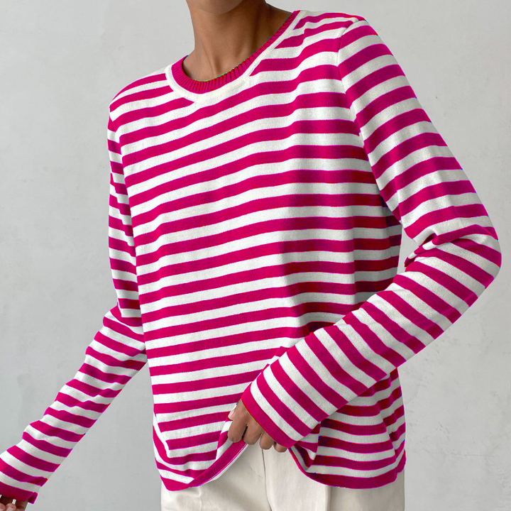 Sweatshirt à rayures pour femmes