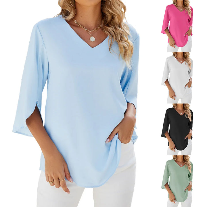 Blouse moderne à col V