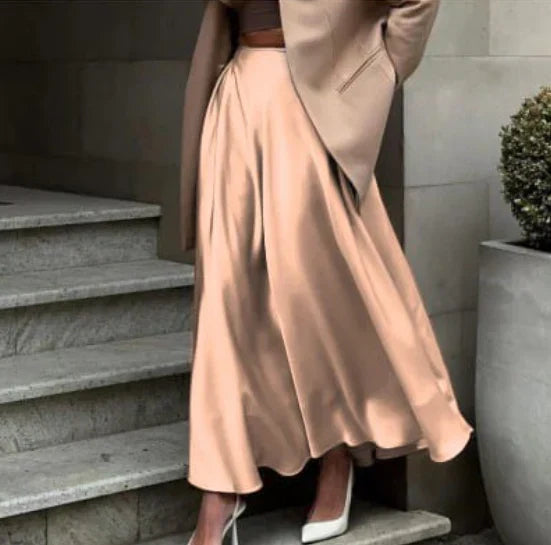 Jupe fluide et élégante taille haute pour femme