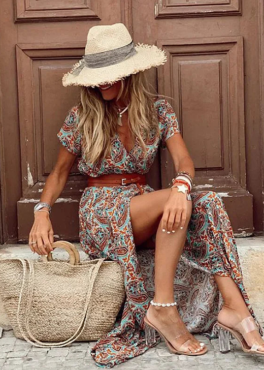 Robe longue bohème et fluide