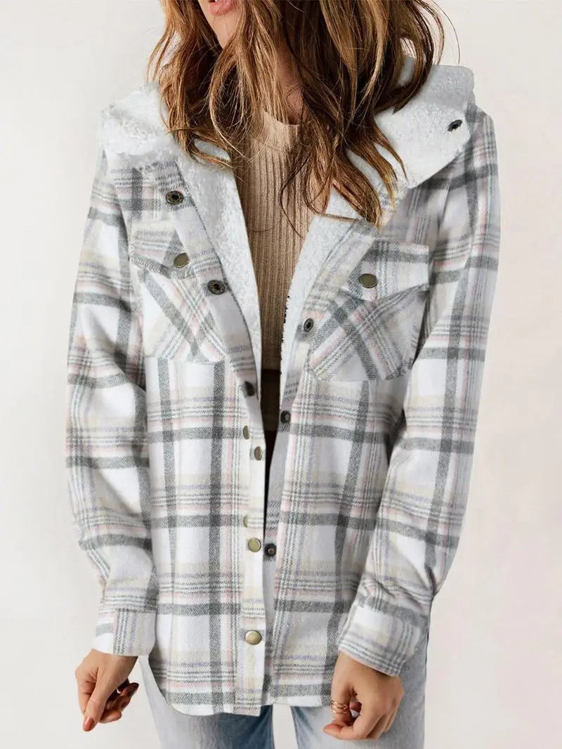 Veste Cozy Plaid doublée en polaire