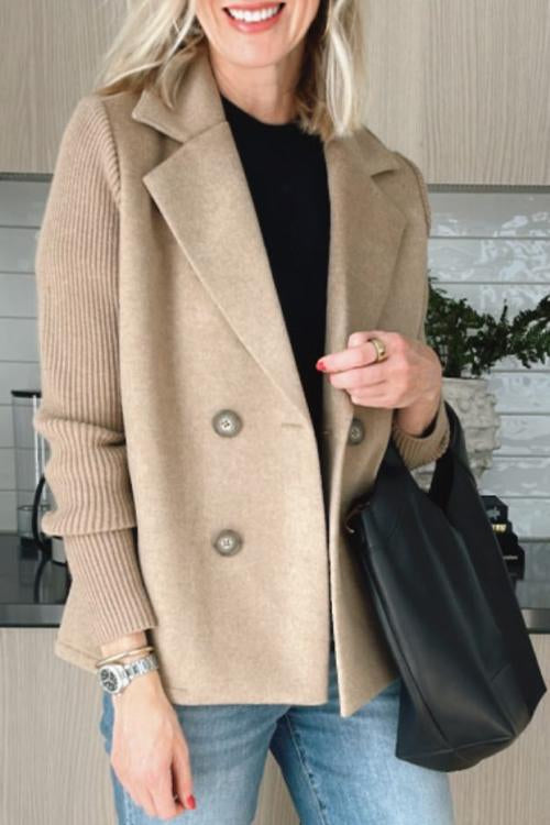 Blazer à manches en tricot chic