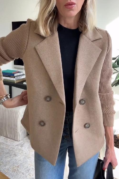 Blazer à manches en tricot chic