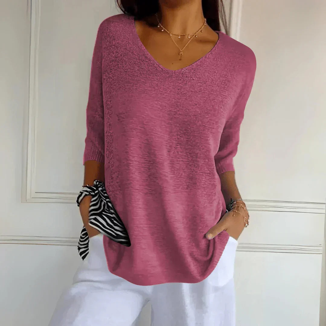 Top tricoté chic à texture douce