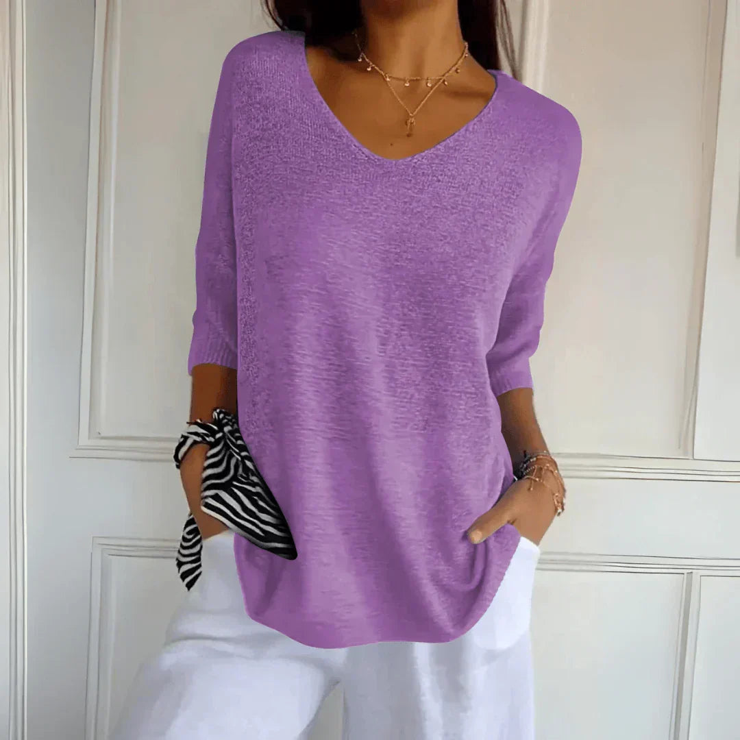 Top tricoté chic à texture douce