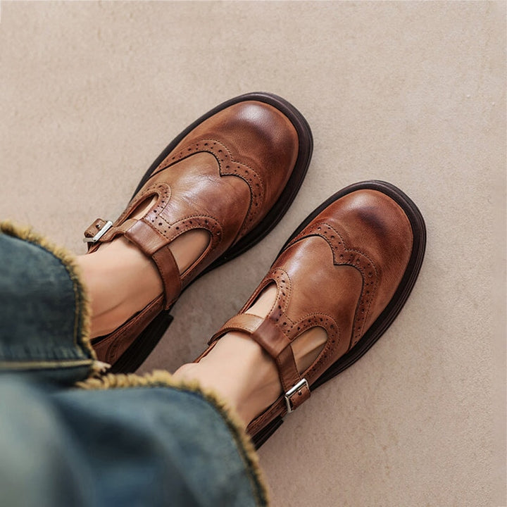 Chaussures en cuir chic Mary Jane pour femmes