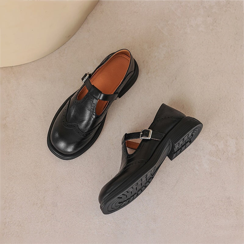Chaussures en cuir chic Mary Jane pour femmes