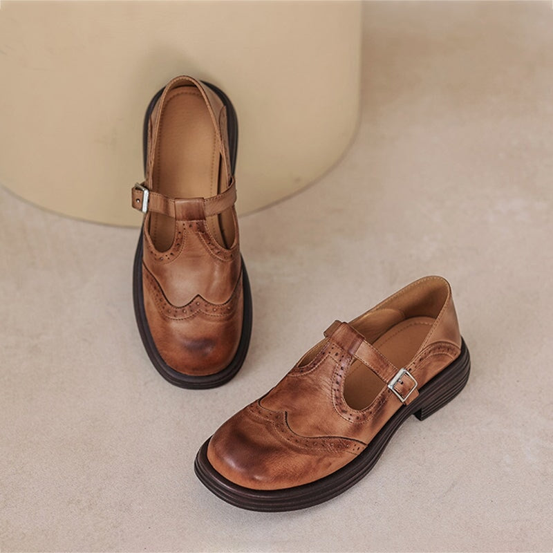 Chaussures en cuir chic Mary Jane pour femmes