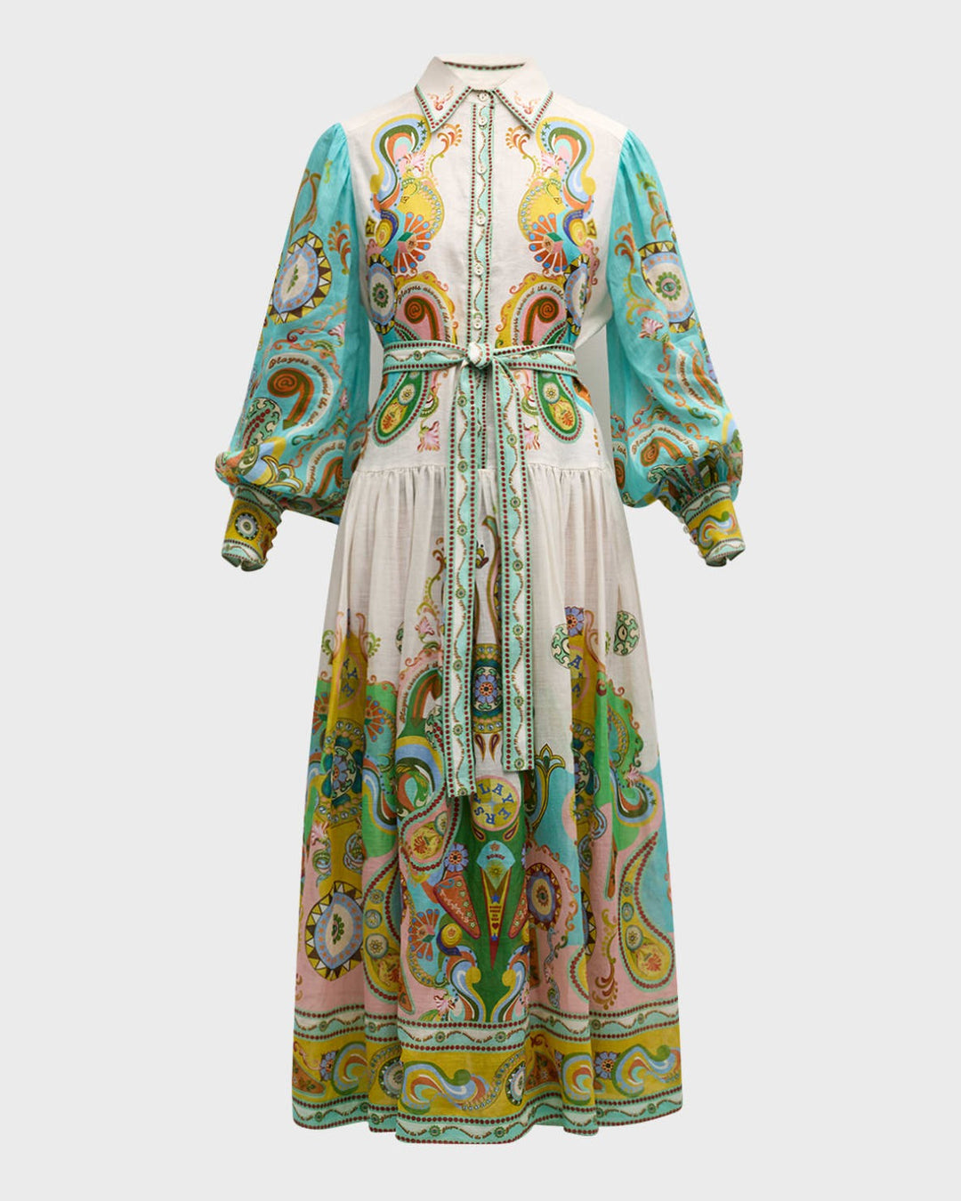 Luxe Robe Maxi à manches ballon