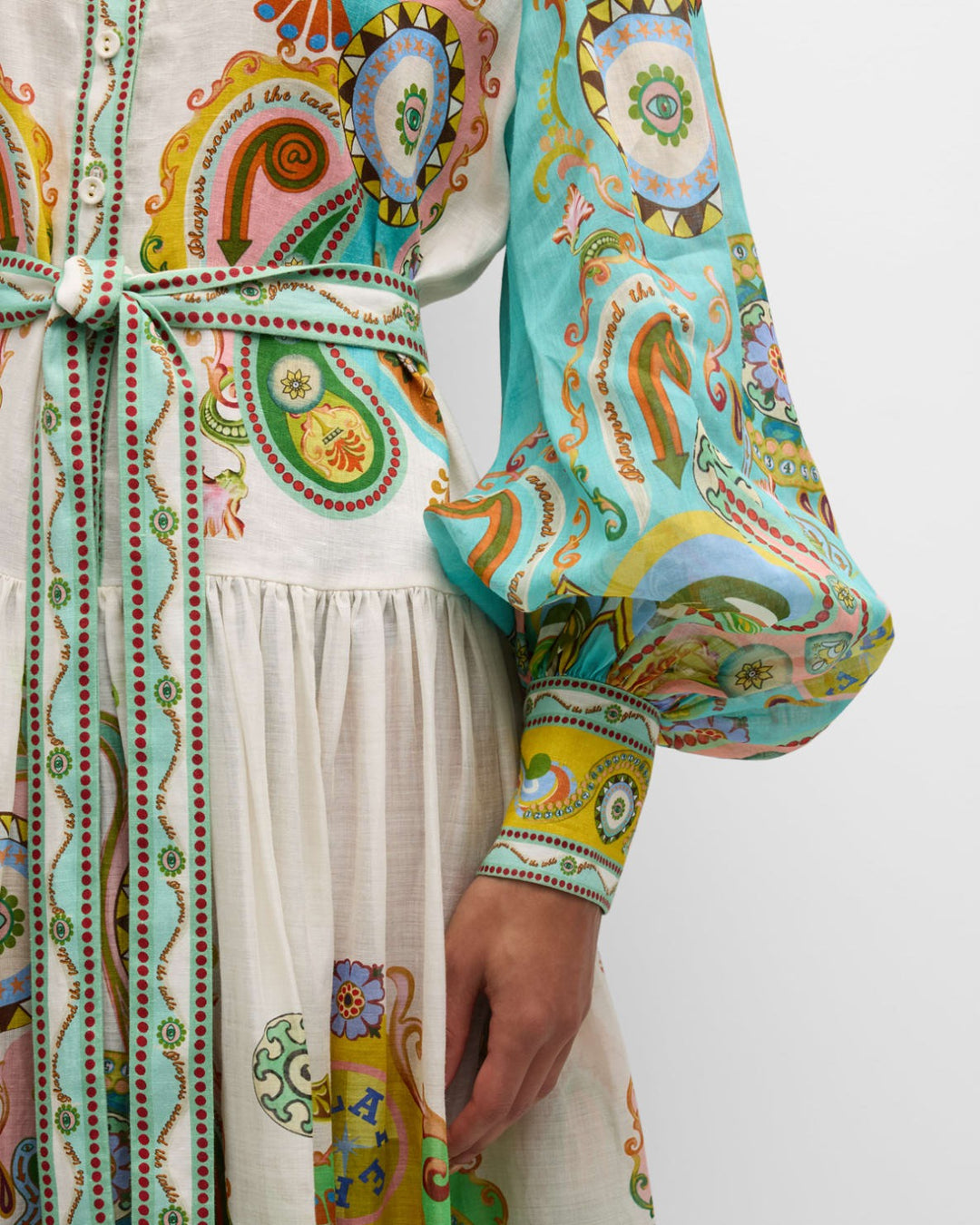 Luxe Robe Maxi à manches ballon