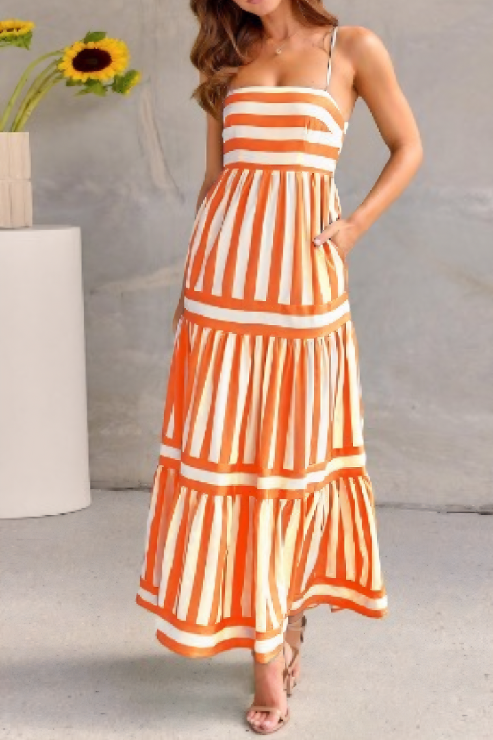 Robe de soirée longue et fluide