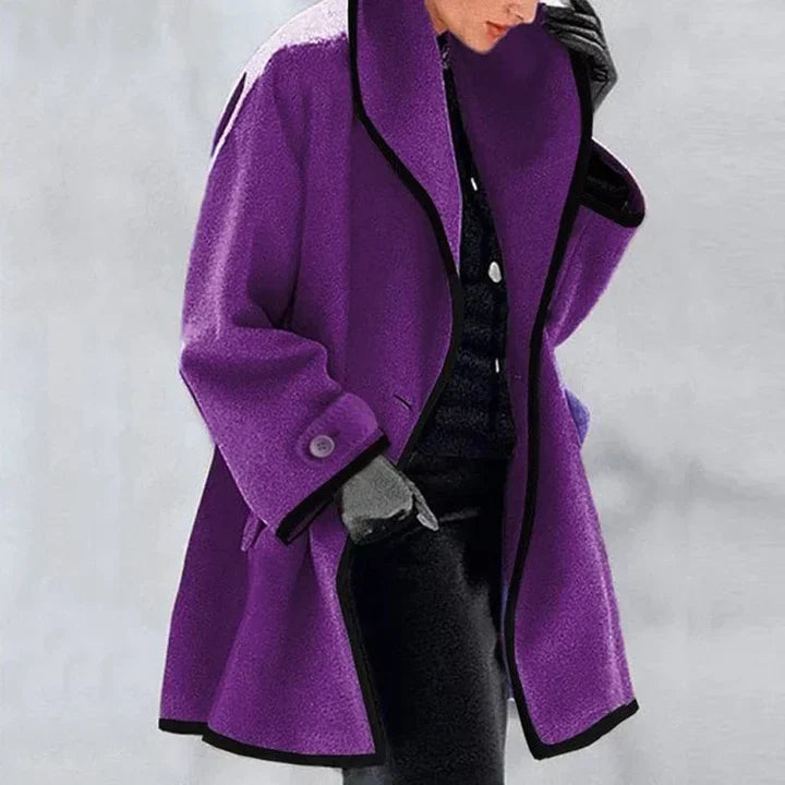 Manteau élégant en laine à double boutonnage