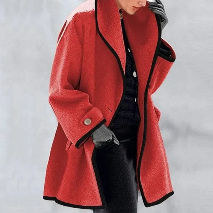 Manteau élégant en laine à double boutonnage