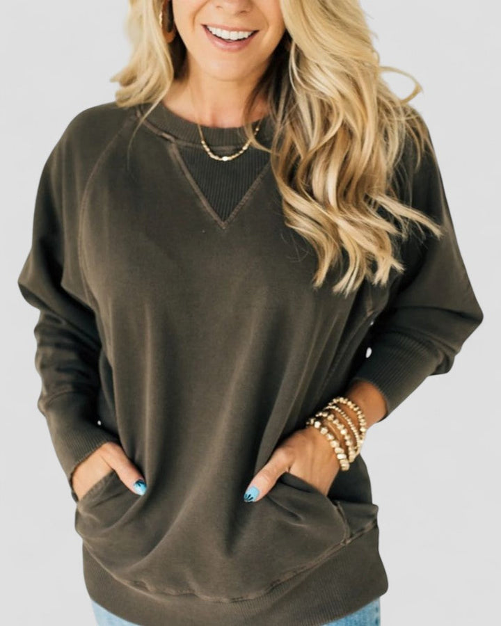 Pull-over texturé avec poches