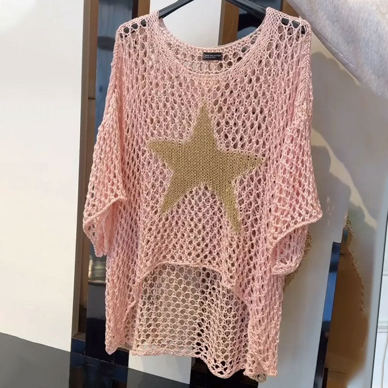 Top en tricot étoilé avec coupe confortable