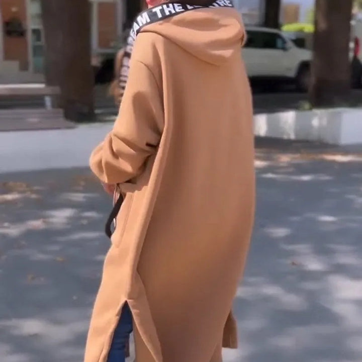 Sweat-shirt à capuche long et élégant