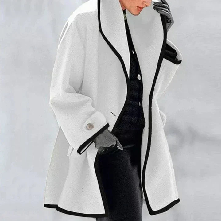 Manteau élégant en laine à double boutonnage